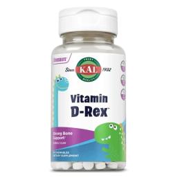 Вітамінно-мінеральний комплекс KAL Vitamin D-Rex 10mcg - 90 сhewable Bubble Gum (2023-10-2156)