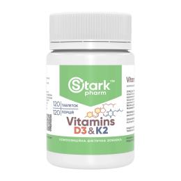 Вітамінно-мінеральний комплекс Stark Pharm Vitamin D3 &amp; K2 - 120 tabs (2023-10-6916)