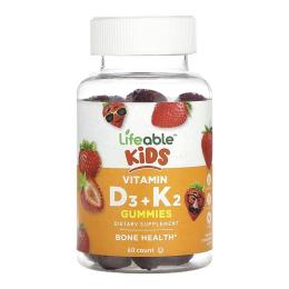 Вітаміни та мінерали Lifeable Vitamin D3 + K2 Kids - 60 gummies (2023-10-7304)