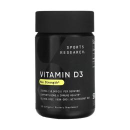Вітаміни та мінерали Sports Research Vitamin D3 10000IU - 120 softgels (2023-10-6655)