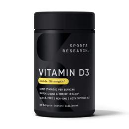 Вітаміни та мінерали Sports Research Vitamin D3 2000IU - 360 softgels (2023-10-4400)