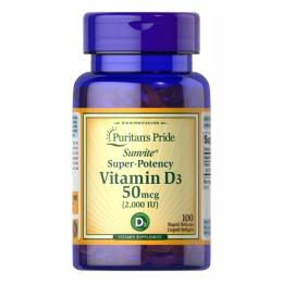 Вітаміни та мінерали Puritans Pride Vitamin D3 50 mcg 2000 - 200 caps (100-60-3016885-20)