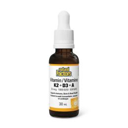 Вітаміни та мінерали Natural Factors Vitamin K2+D3+A 50 mcg/1000 IU/500 IU - 30ml (2023-10-6551)