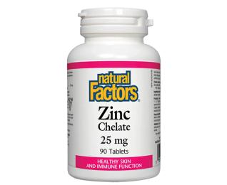 Вітаміни та мінерали Natural Factors Zinc Chelate 25mg - 90 tabs (2023-10-3827)