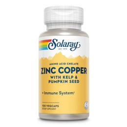 Вітамінно-мінеральний комплекс Solaray Zinc Copper - 100 vcaps (2022-10-1796)