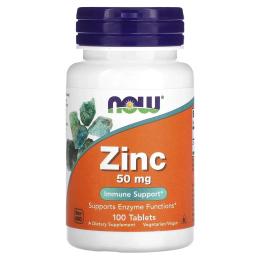 Вітаміни та мінерали Now Foods Zinc Gluconate 50 mg - 100 tabs (2022-10-0044)