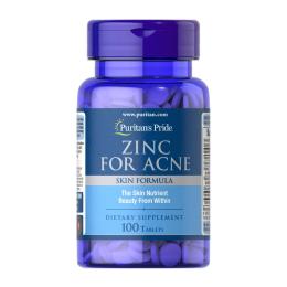 Вітаміни та мінерали Puritans Pride Zinc for Acne - 100 tab (100-34-1438512-20)