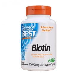 Вітамінно-мінеральний комплекс Doctors BEST Biotin 10,000 mcg (120 veg caps) (18108-01)