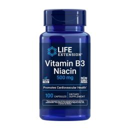 Вітаміни та мінерали Life Extension  Vitamin B3 Niacin 500 mg (100 caps) (24680-01)