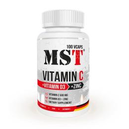 Вітамінно-мінеральний комплекс MST Vitamin C 500 mg + Vitamin D3 + Zinc (100 vcaps) (19033-01)