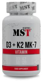 Вітамінно-мінеральний комплекс MST Vitamin D3 + K2 MK 7 (60 sgels) (23195-01)