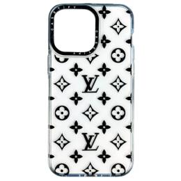 Чохол-накладка Infinity Silicone Case CaseTify Brand NEW для Apple iPhone 16 Pro Transparent Black Louis Vuitton 2