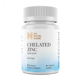 Вітамінно-мінеральний комплекс My Nutri Week Chelated Zinc 30 mg (60 caps) (23731-01)