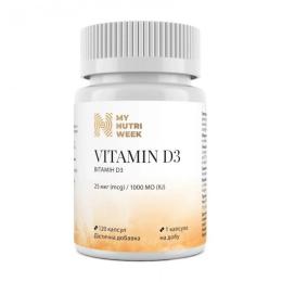 Вітамінно-мінеральний комплекс My Nutri Week Vitamin D3 1000IU (25 mcg) (120 caps) (24194-01)