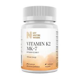 Вітамінно-мінеральний комплекс My Nutri Week Vitamin K2 MK 7 100 mcg (60 caps) (24186-01)