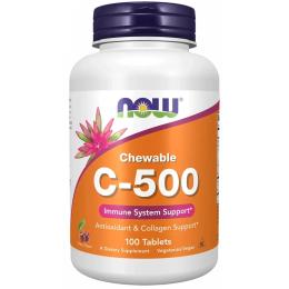 Вітамінно-мінеральний комплекс NOW C-500 chewable (100 tab, cherry-berry) (07126-02)