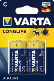 Батарейка Varta Longlife C BLI 2 Alkaline 04114101412