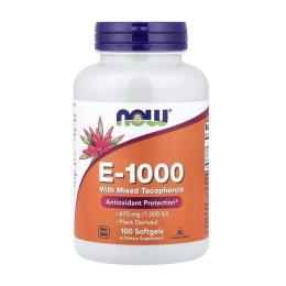 Вітамінно-мінеральний комплекс NOW E-1000 with Mixed Tocopherols (100 softgels) (24696-01)