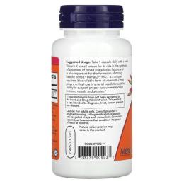 Вітамінно-мінеральний комплекс NOW MK-7 Vitamin K-2 100 mcg (120 veg caps) (18704-01)