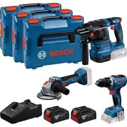 Набір із трьох акумуляторних інструментів Bosch Professional 18В (0.615.A50.09G) дриль-шурупокрут GSR 18V-65