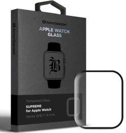 Захисне скло для смарт-годинника ArmorStandart Supreme Black Icon EZ для Apple Watch Series 9/8/7 41 mm (ARM91476)