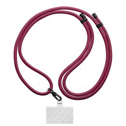 Ремінець для смартфона ArmorStandart Rope Black Burgundy with Clear holder (ARM91365)