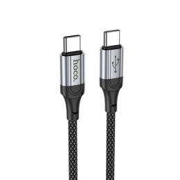 Дата-кабель Hoco X102 Fresh 60W USB Type-C (тато) to USB Type-C (тато), 1m Black
