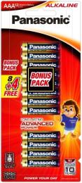 Батарейка Panasonic Alkaline AAA (LR03T/8B+4) блістер, 12 шт