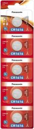 Батарейка Panasonic CR1616 Lithium (CR-1616/5BE) блістер, 5 шт