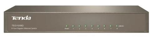 Світч Tenda TEG1008D 8port 10/100/1000BaseT, некерований, метал. корп