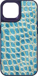 Чохол-накладка Harder Crocosaur для Apple iPhone 14 Blue (ARM76718)