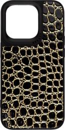 Чохол-накладка Harder Crocosaur для Apple iPhone 14 Pro Black (ARM76719)