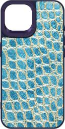 Чохол-накладка Harder Crocosaur для Apple iPhone 15 Blue (ARM76700)