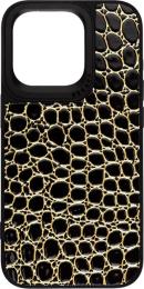 Чохол-накладка Harder Crocosaur для Apple iPhone 15 Pro Black (ARM76701)