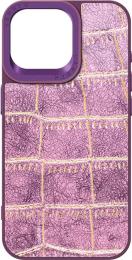 Чохол-накладка Harder Crocosaur для Apple iPhone 15 Pro Max Purple (ARM76710)