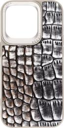 Чохол-накладка Harder Glamorous Croco для Apple iPhone 14 Pro Gray Gold (ARM76770)