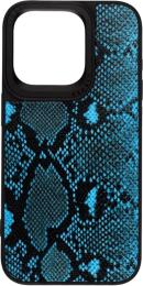 Чохол-накладка Harder Genuine Snake Apple iPhone 15 Pro Dark Blue (ARM76781)