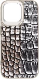 Чохол-накладка Harder Glamorous Croco для Apple iPhone 14 Pro Max Gray Gold (ARM76774)
