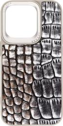 Чохол-накладка Harder Glamorous Croco для Apple iPhone 15 Pro Gray Gold (ARM76762)
