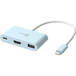 USB-хаб J5create JCA379EC-N, USB Type-C 3-в-1 Blue
