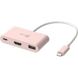 USB-хаб J5create JCA379ER-N, USB Type-C 3-в-1 Pink