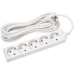 Мережевий фільтр Delux G5J 5м White (90021623)