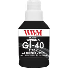 Чорнило для принтера WWM Canon G5040/G6040/G7040, GM2040/GM4040 Black 190 мл (G40BP)