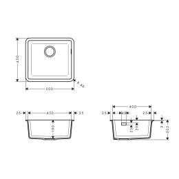 Кухонна мийка Hansgrohe S51 S510-U450 (43431290)