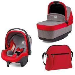 Набір Peg-Perego Pop-Up люлька Navetta Pop-Up, автокрісло Primo Viaggio SL, сумка Borsa червоний з сірим (IPMS010062MF53DX79)