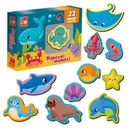 Магнітна гра Vladi Toys VT3106-27 Набір магнітів. Морські мешканці