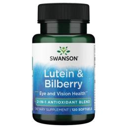 Вітаміни та мінерали Swanson Lutein &amp; Bilberry - 120 softgels