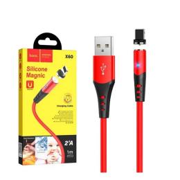 Дата-кабель Hoco X60 1m USB(тато) - Lightning(тато) Red