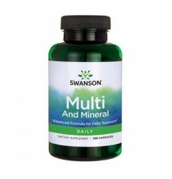 Вітаміни та мінерали Swanson Multi and Mineral Daily - 100 caps