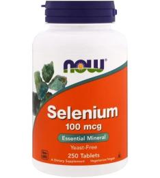 Вітаміни та мінерали Now Selenium 100 mcg (250 tab)